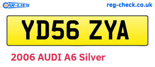 YD56ZYA are the vehicle registration plates.