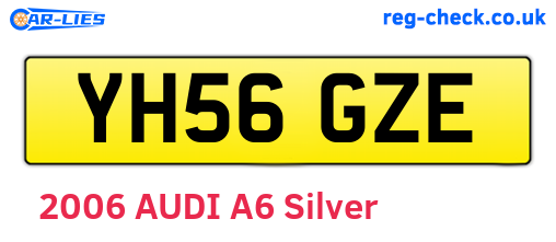 YH56GZE are the vehicle registration plates.