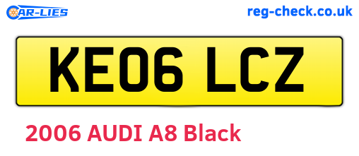 KE06LCZ are the vehicle registration plates.