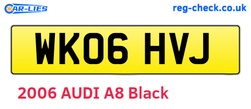 WK06HVJ are the vehicle registration plates.