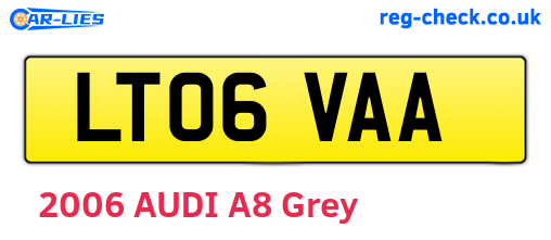 LT06VAA are the vehicle registration plates.
