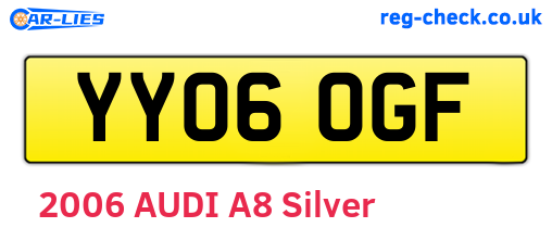 YY06OGF are the vehicle registration plates.
