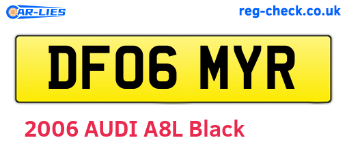 DF06MYR are the vehicle registration plates.