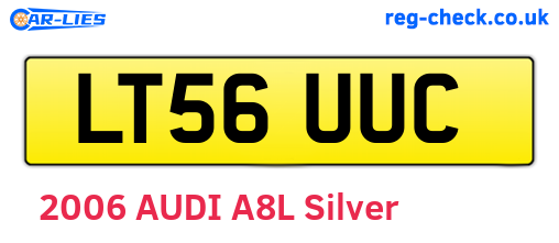 LT56UUC are the vehicle registration plates.