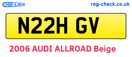 N22HGV are the vehicle registration plates.
