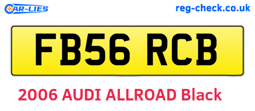 FB56RCB are the vehicle registration plates.