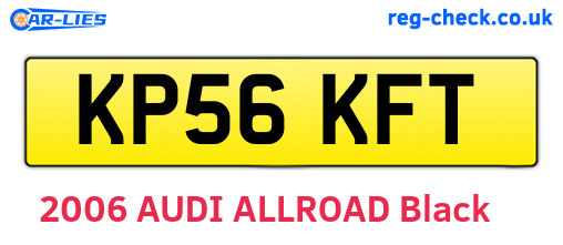 KP56KFT are the vehicle registration plates.