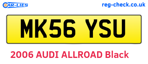 MK56YSU are the vehicle registration plates.