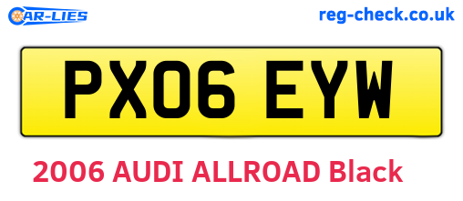 PX06EYW are the vehicle registration plates.