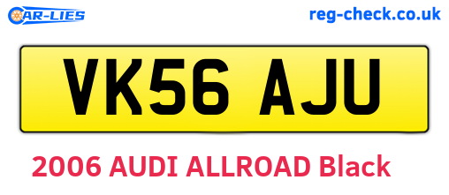 VK56AJU are the vehicle registration plates.