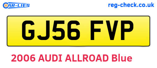GJ56FVP are the vehicle registration plates.