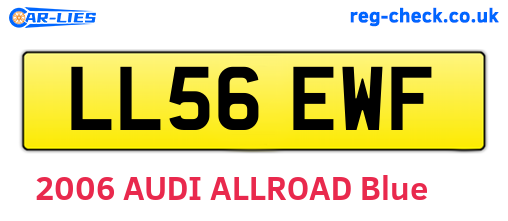 LL56EWF are the vehicle registration plates.