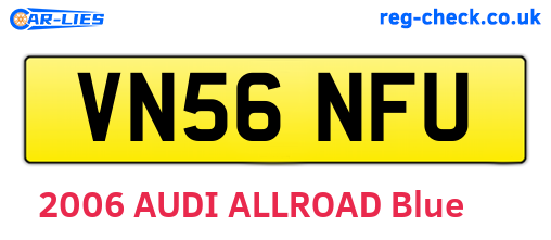 VN56NFU are the vehicle registration plates.