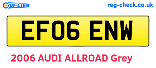 EF06ENW are the vehicle registration plates.
