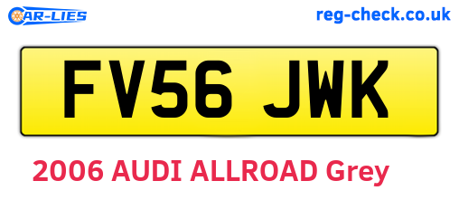 FV56JWK are the vehicle registration plates.