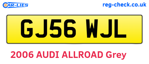 GJ56WJL are the vehicle registration plates.