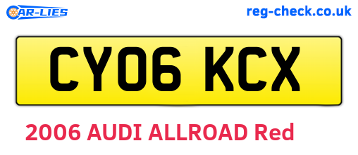 CY06KCX are the vehicle registration plates.