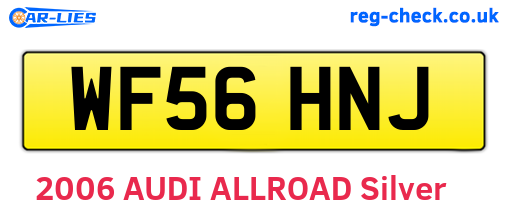 WF56HNJ are the vehicle registration plates.