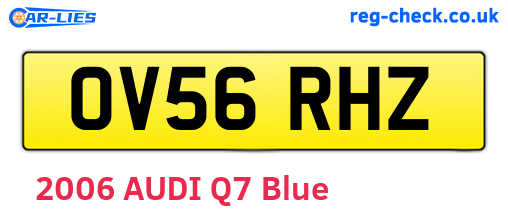 OV56RHZ are the vehicle registration plates.