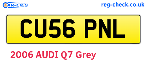 CU56PNL are the vehicle registration plates.