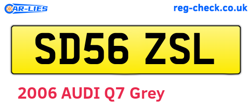 SD56ZSL are the vehicle registration plates.