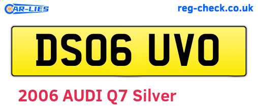 DS06UVO are the vehicle registration plates.