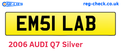 EM51LAB are the vehicle registration plates.