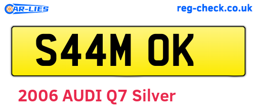 S44MOK are the vehicle registration plates.