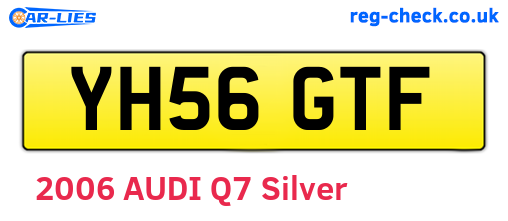 YH56GTF are the vehicle registration plates.