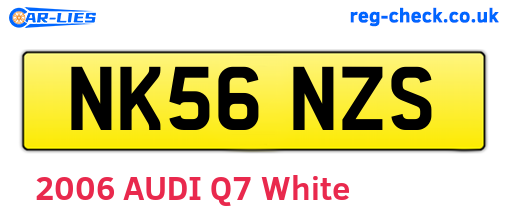 NK56NZS are the vehicle registration plates.