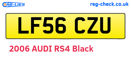 LF56CZU are the vehicle registration plates.