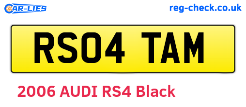 RS04TAM are the vehicle registration plates.