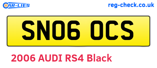 SN06OCS are the vehicle registration plates.