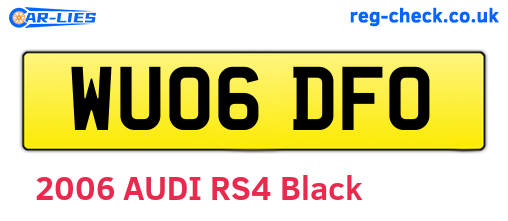 WU06DFO are the vehicle registration plates.