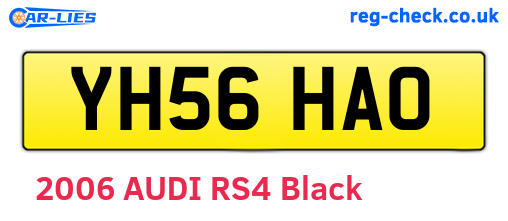 YH56HAO are the vehicle registration plates.