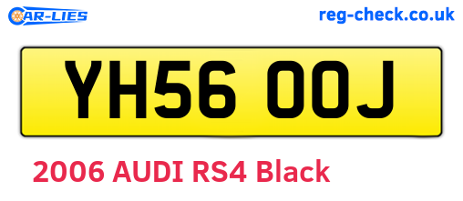 YH56OOJ are the vehicle registration plates.