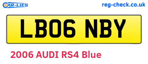 LB06NBY are the vehicle registration plates.