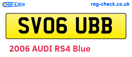 SV06UBB are the vehicle registration plates.
