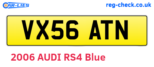 VX56ATN are the vehicle registration plates.
