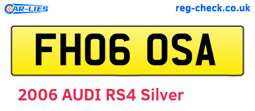 FH06OSA are the vehicle registration plates.