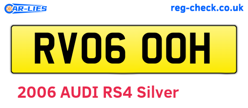 RV06OOH are the vehicle registration plates.
