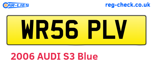 WR56PLV are the vehicle registration plates.