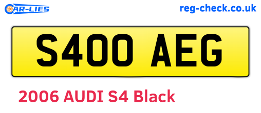 S400AEG are the vehicle registration plates.