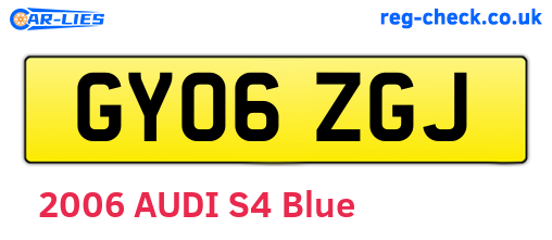 GY06ZGJ are the vehicle registration plates.