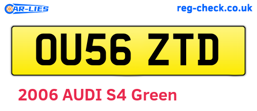 OU56ZTD are the vehicle registration plates.