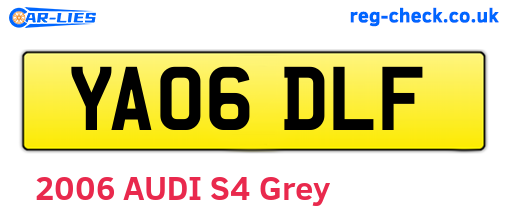 YA06DLF are the vehicle registration plates.