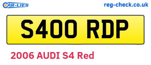 S400RDP are the vehicle registration plates.