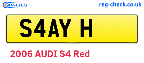 S4AYH are the vehicle registration plates.