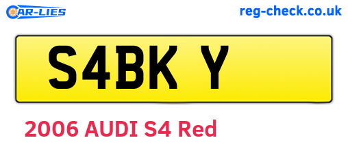 S4BKY are the vehicle registration plates.