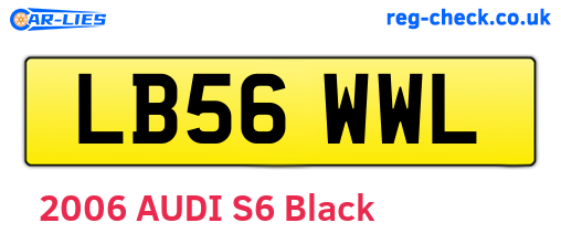 LB56WWL are the vehicle registration plates.